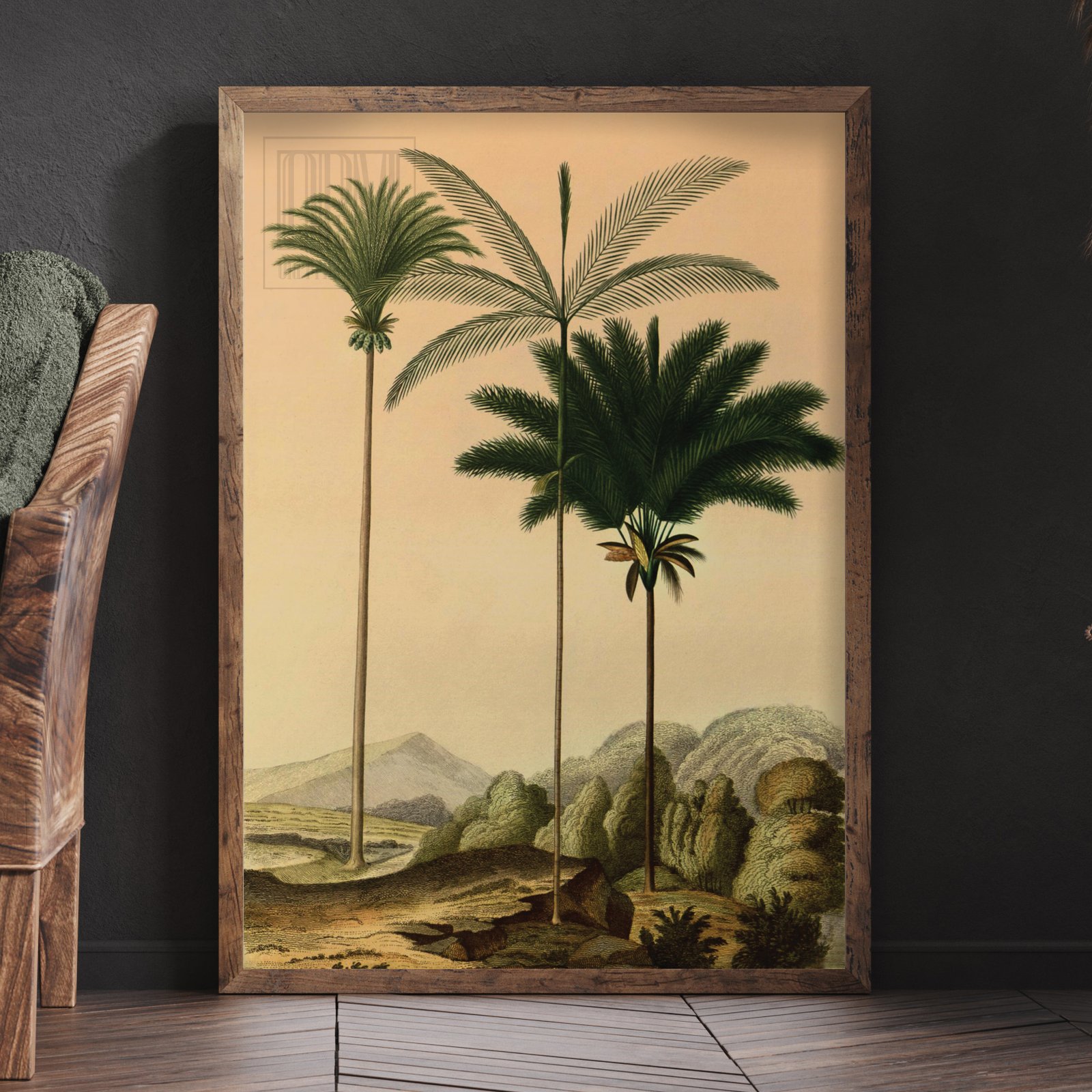 Deals Tropical Palm Tree Framed Horizontal Poster